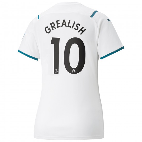 Camisola Manchester City Jack Grealish 10 Mulher Equipamento Segundo 2021-2022 Manga Curta
